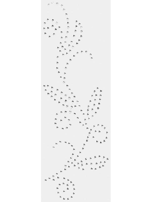 Термоаппликация из страз «Узор», 15 × 5,7 см, 8 шт на листе, цвет белый