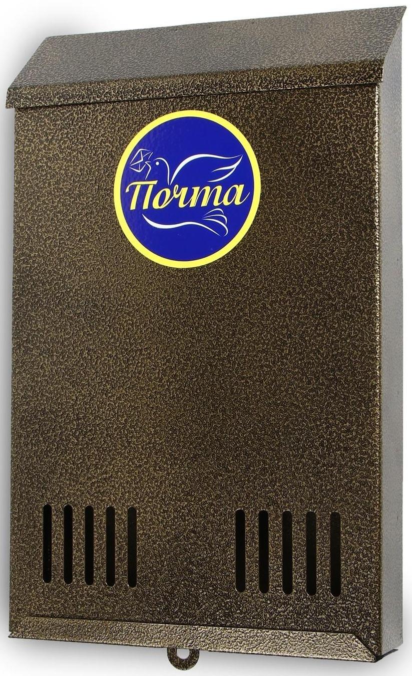 Ящик почтовый без замка (с петлёй), вертикальный, бронзовый