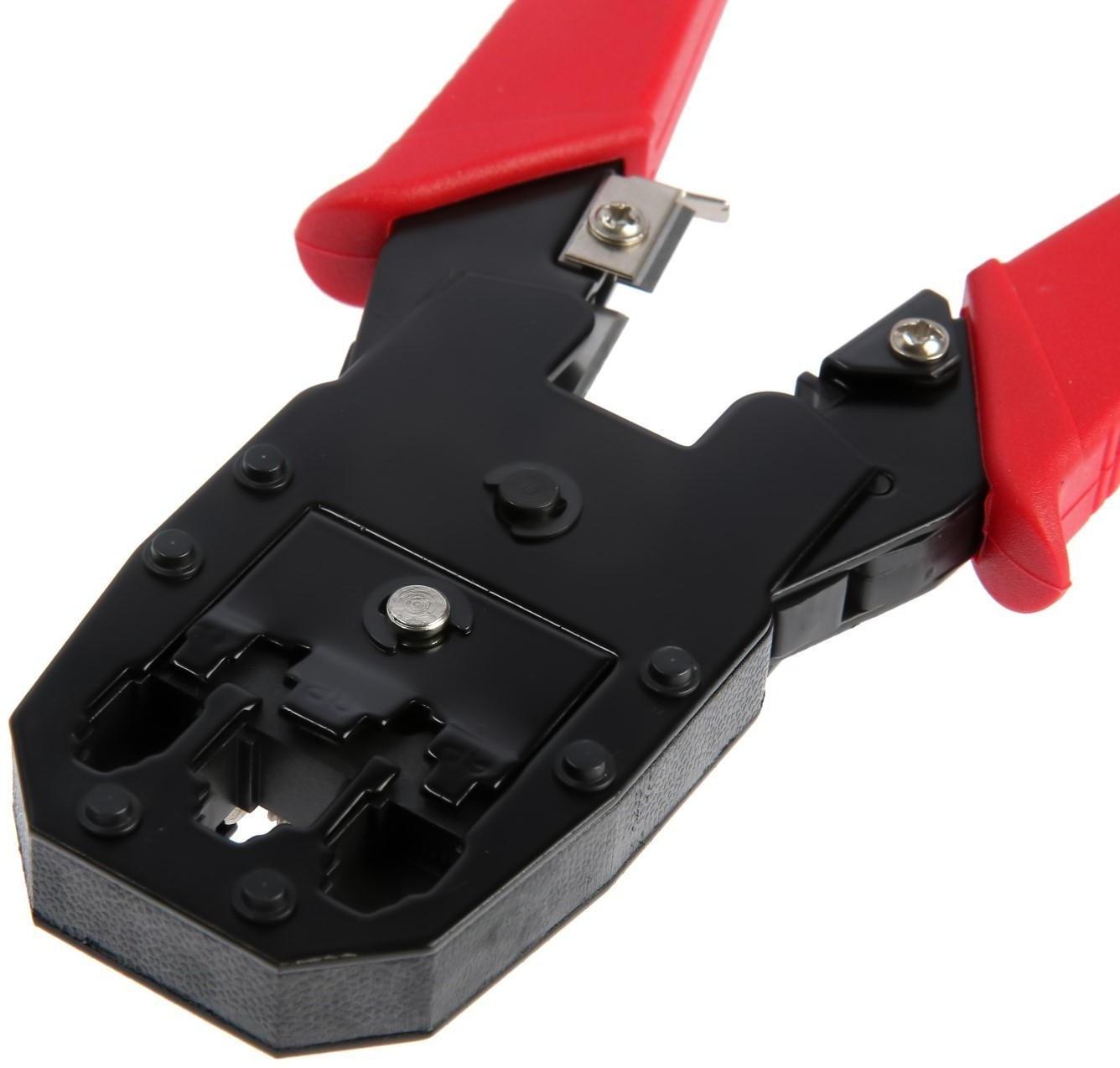 Кримпер ЛОМ, 200 мм, для обжима компьютерных RJ-45 и телефонных RJ-11/12 клемм