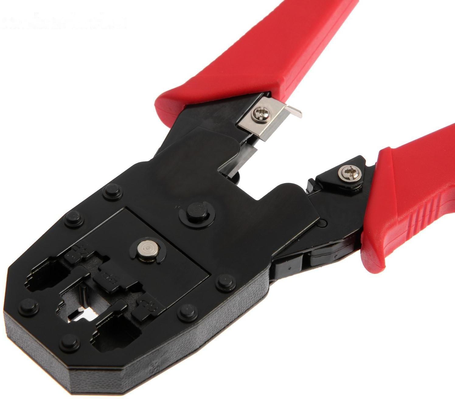 Кримпер ЛОМ, 200 мм, для обжима компьютерных RJ-45 и телефонных RJ-11/12 клемм