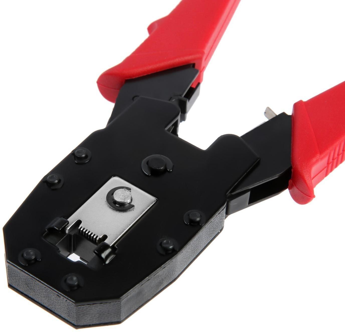 Кримпер ЛОМ, 200 мм, для обжима компьютерных RJ-45 и телефонных RJ-11/12 клемм