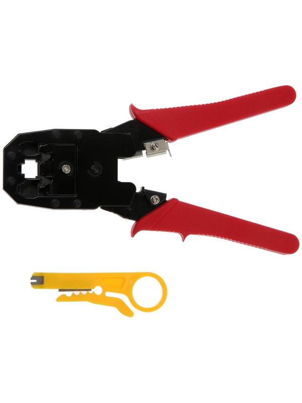 Кримпер ЛОМ, 200 мм, для обжима компьютерных RJ-45 и телефонных RJ-11/12 клемм