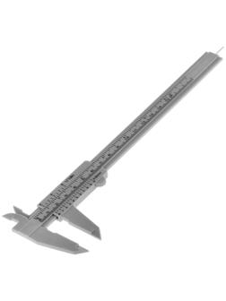 Штангенциркуль ЛОМ, с глубиномером, цена деления 0.05 мм, пластиковый, 150 мм