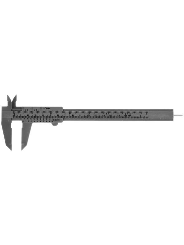 Штангенциркуль ЛОМ, с глубиномером, цена деления 0.05 мм, пластиковый, 150 мм