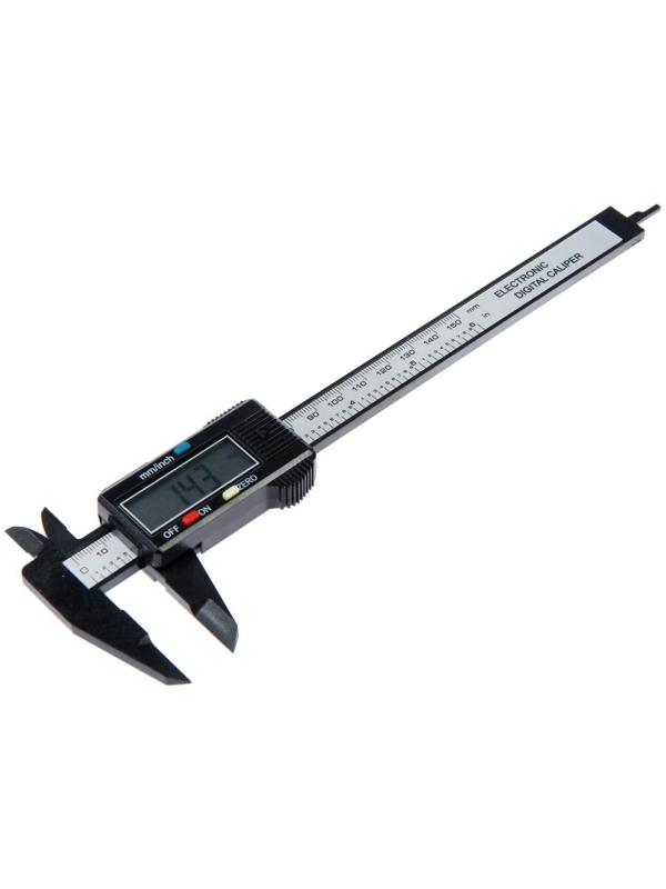 Штангенциркуль электронный ЛОМ, с глубиномером, пластиковый, 150 мм