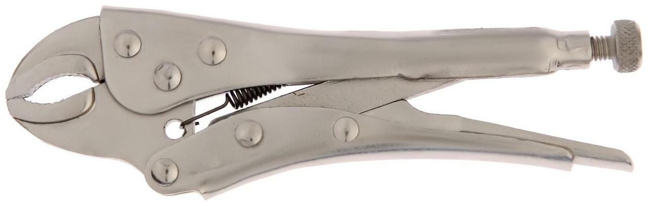 Зажим ручной ТУНДРА, полукруглый захват, с фиксатором, 125 мм