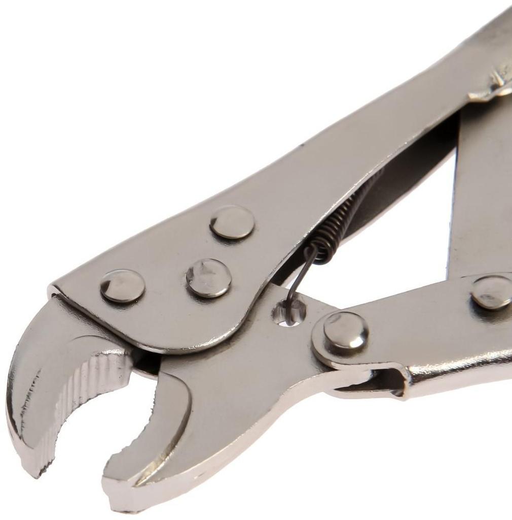 Зажим ручной ТУНДРА, полукруглый захват, с фиксатором, 125 мм