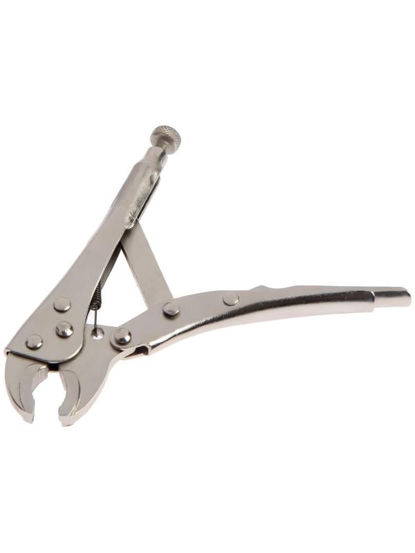 Зажим ручной ТУНДРА, полукруглый захват, с фиксатором, 125 мм