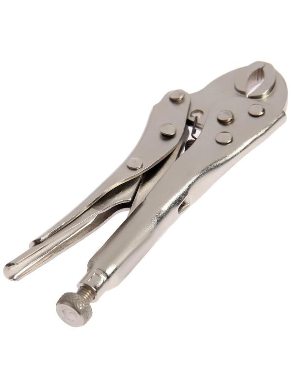 Зажим ручной ТУНДРА, полукруглый захват, с фиксатором, 125 мм