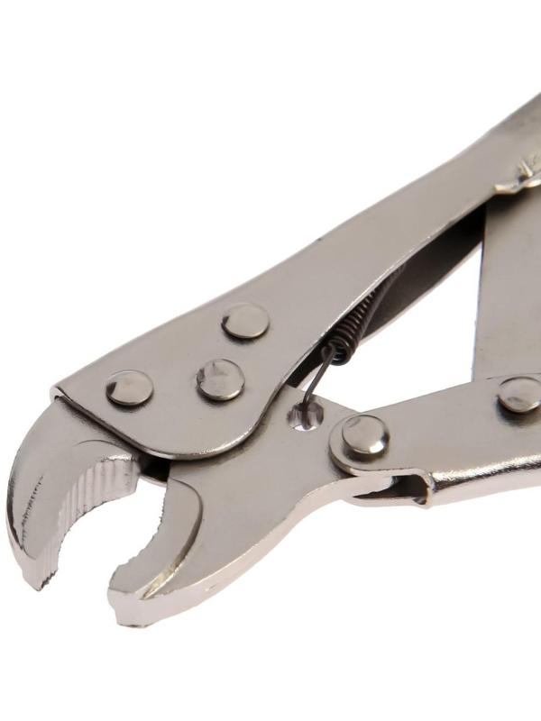 Зажим ручной ТУНДРА, полукруглый захват, с фиксатором, 125 мм