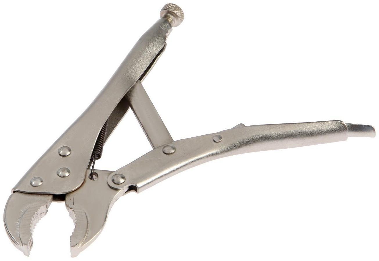 Зажим ручной ТУНДРА, полукруглый захват, с фиксатором, 250 мм