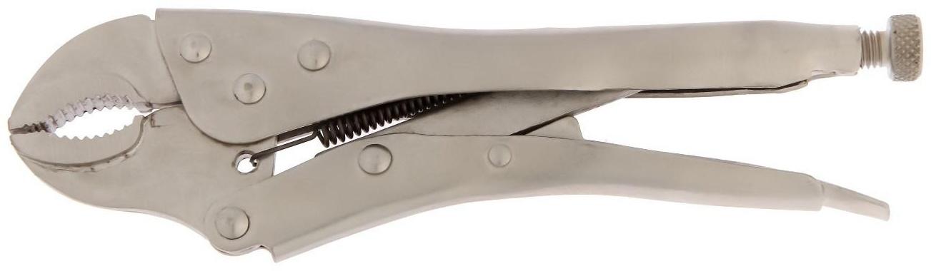 Зажим ручной ТУНДРА, полукруглый захват, с фиксатором, 250 мм