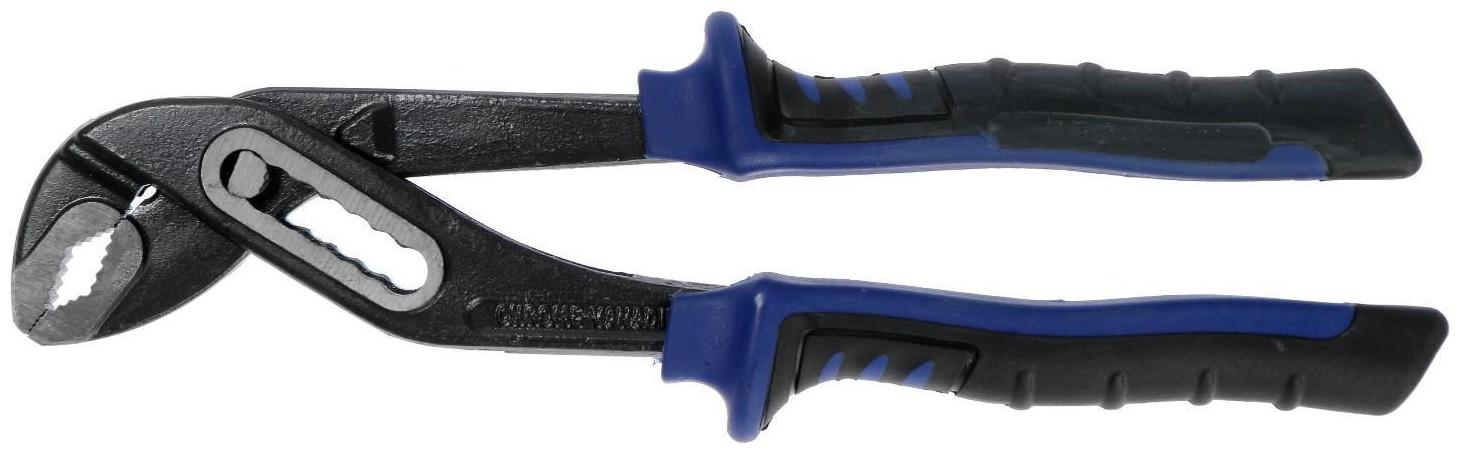 Клещи переставные ТУНДРА, CrV, двухкомпонентные рукоятки, 250 мм