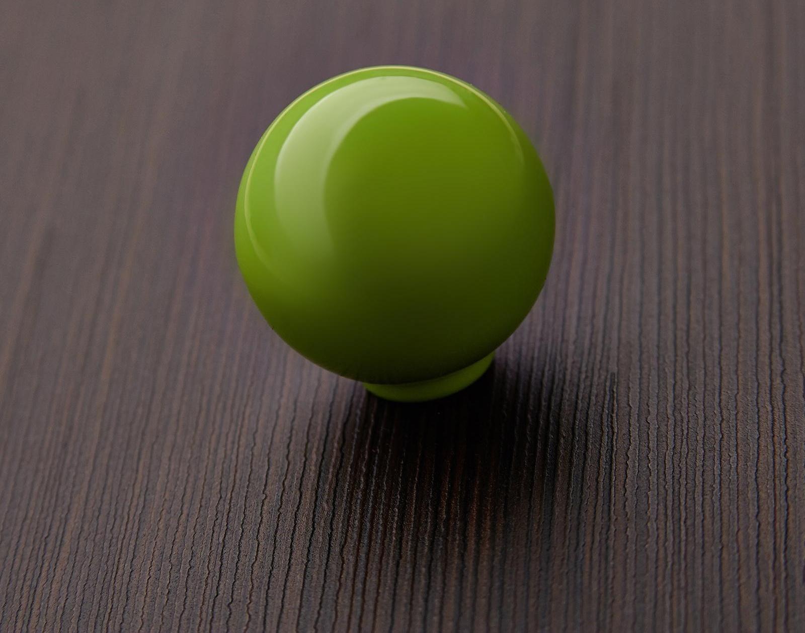 Ручка кнопка PLASTIC 008, пластиковая, фисташковая