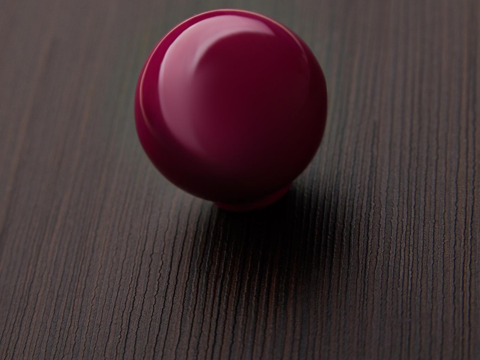 Ручка кнопка PLASTIC 008, пластиковая, сливовая