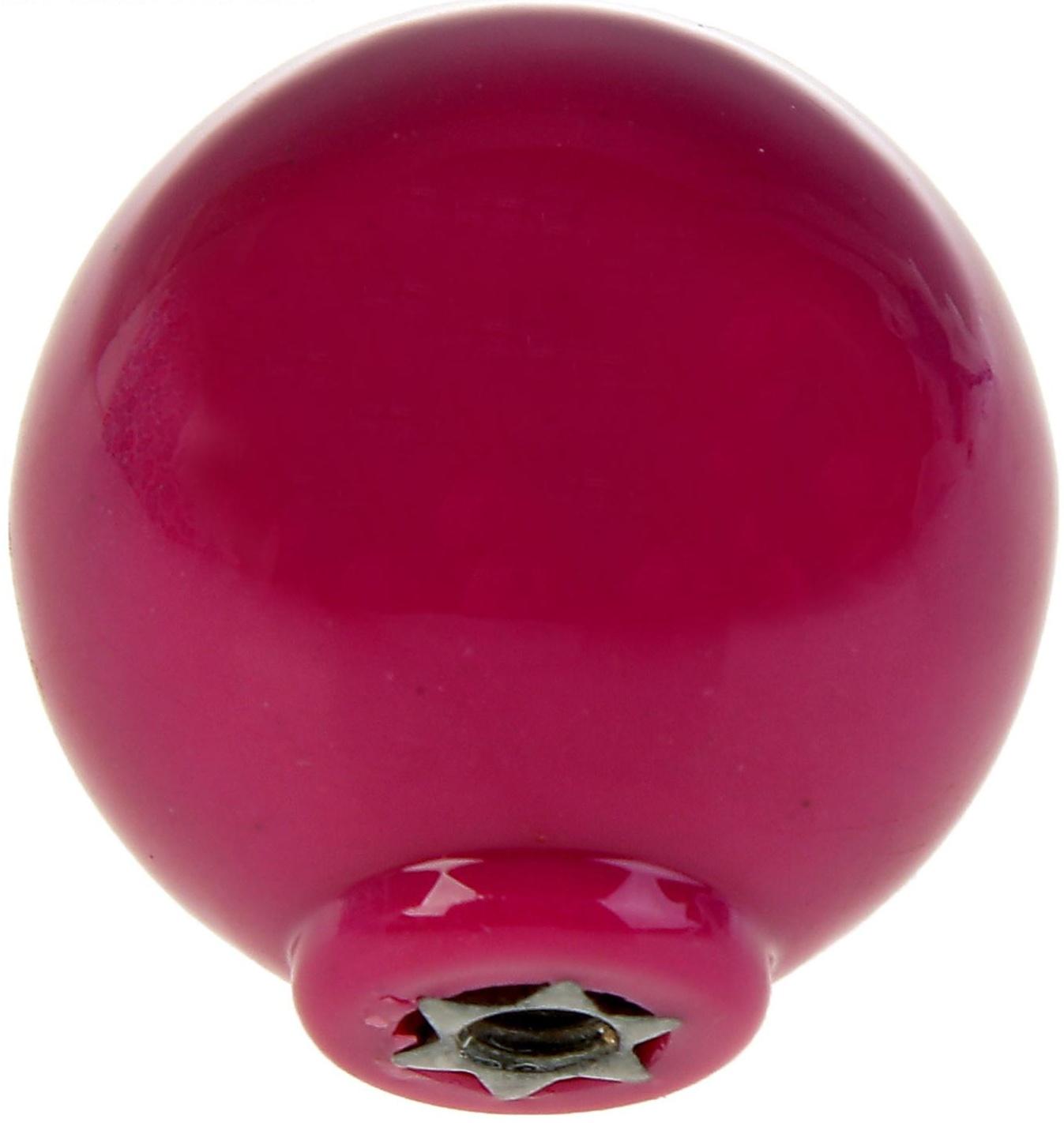 Ручка кнопка PLASTIC 008, пластиковая, сливовая