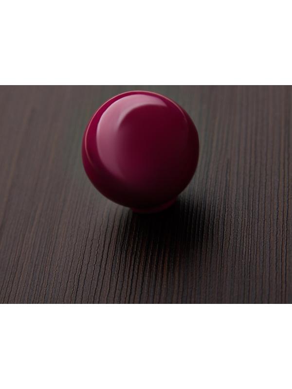 Ручка кнопка PLASTIC 008, пластиковая, сливовая