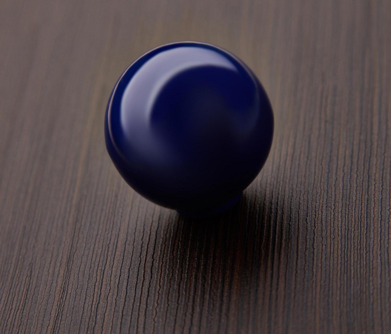 Ручка кнопка PLASTIC 008, пластиковая, синяя