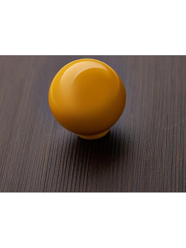 Ручка кнопка PLASTIC 008, пластиковая, желтая