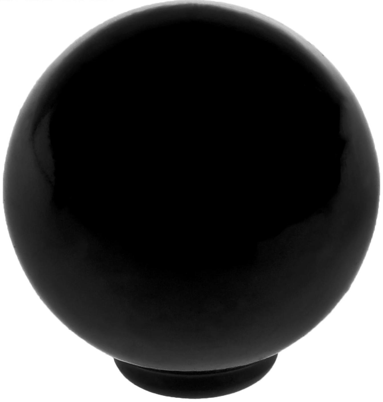 Ручка кнопка PLASTIC 008, пластиковая, черная