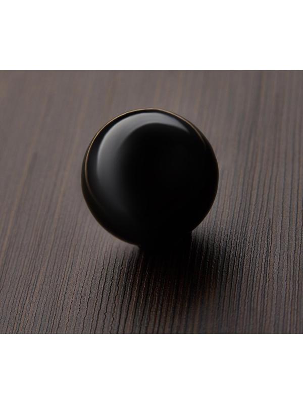 Ручка кнопка PLASTIC 008, пластиковая, черная