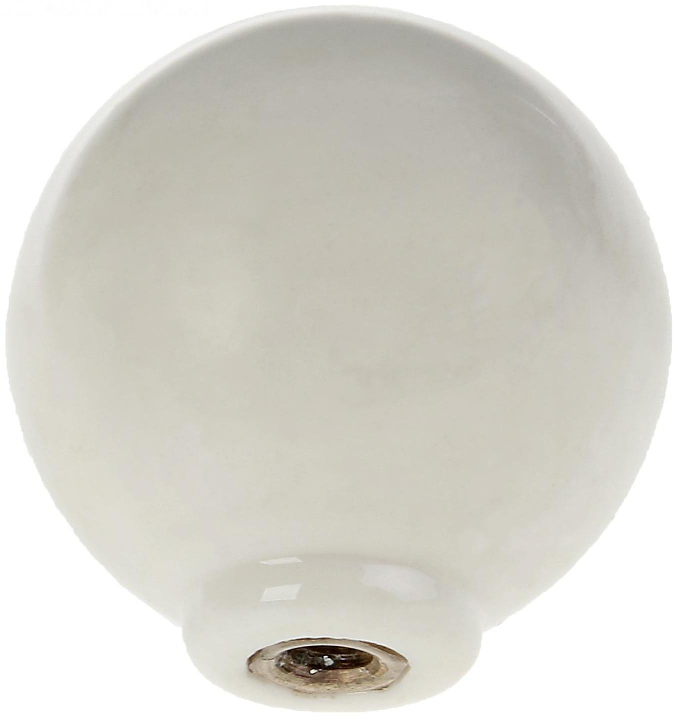 Ручка кнопка PLASTIC 008, пластиковая, белая