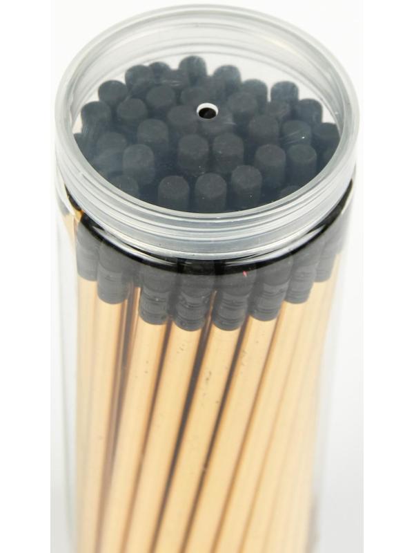 Карандаш чёрнографитный с ластиком, твёрдость НВ, корпус круглый, заточенный, золотистый