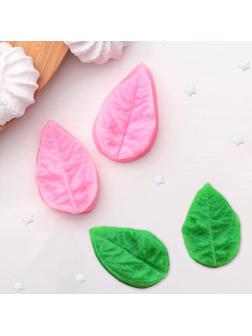 Молд «Лист гортензии», 2 части, 4×2,5 см, цвет МИКС