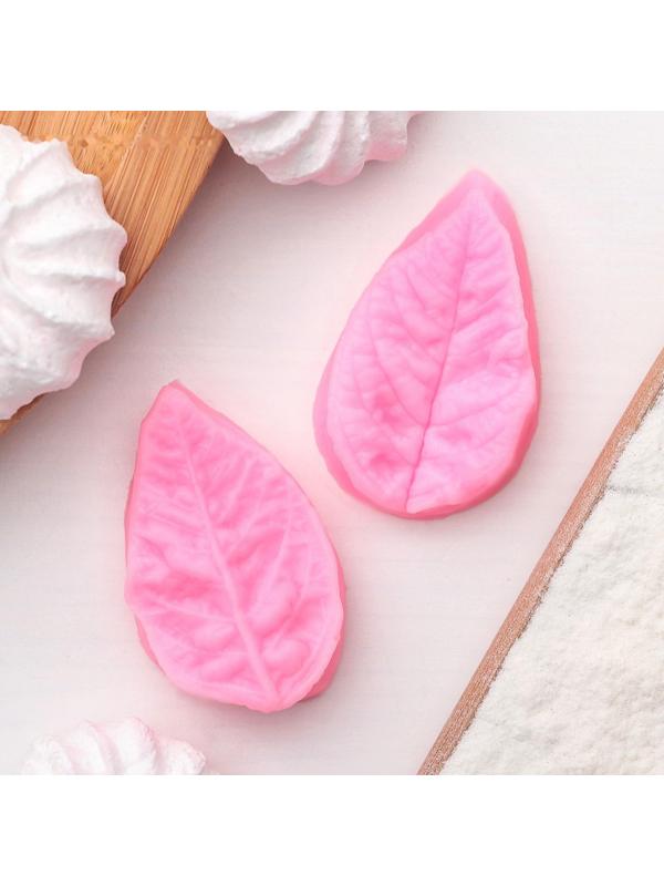 Молд «Лист гортензии», 2 части, 4×2,5 см, цвет МИКС