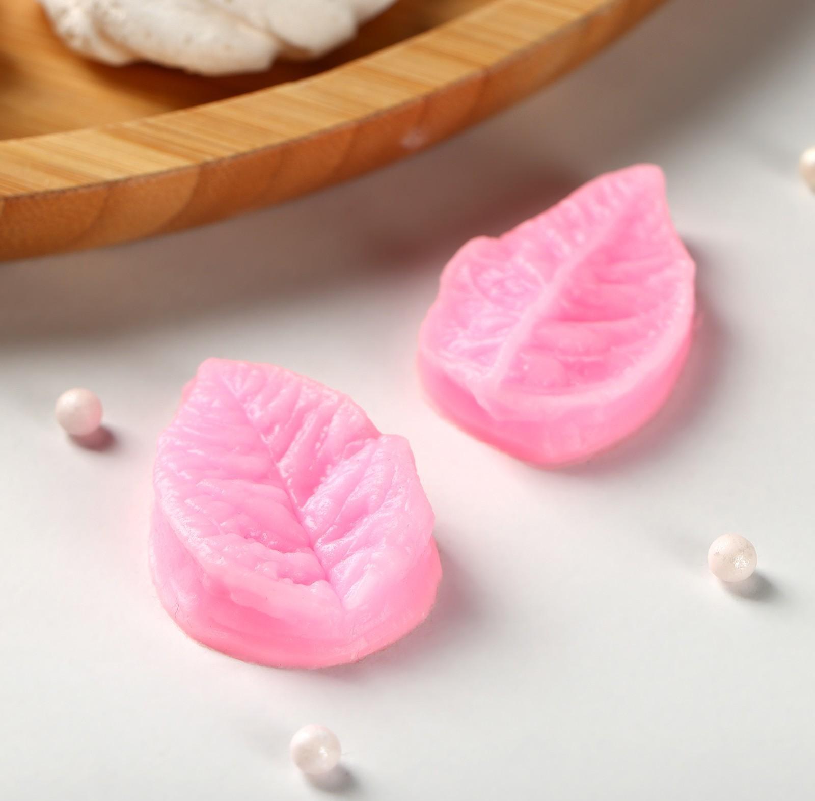 Молд «Лист розы», 2 части, 5×3 см, цвет МИКС