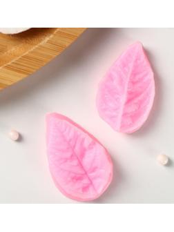 Молд «Лист розы», 2 части, 5×3 см, цвет МИКС