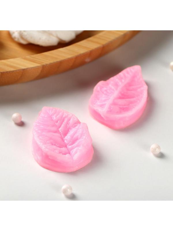 Молд «Лист розы», 2 части, 5×3 см, цвет МИКС