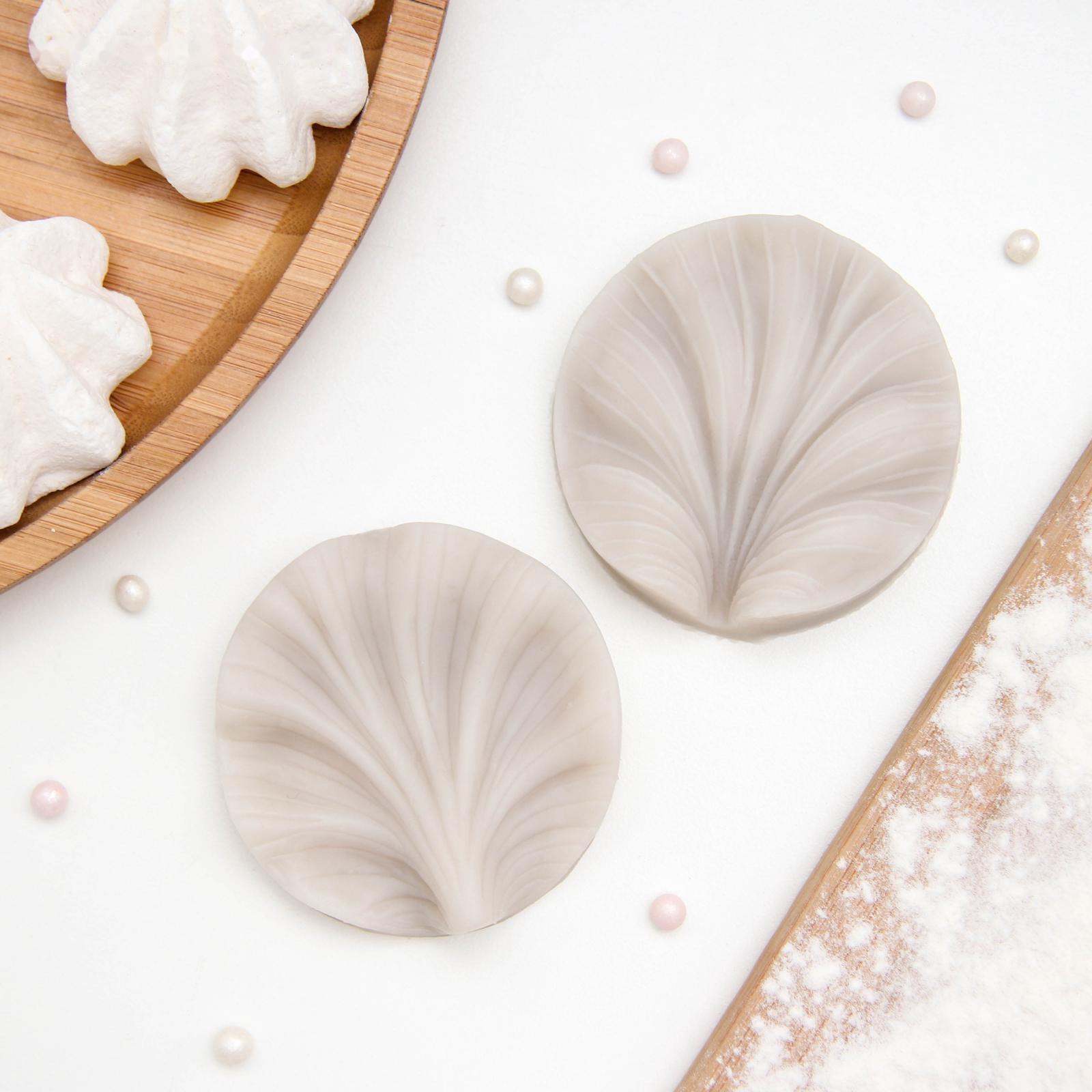 Молд «Лист герани», 2 части, 7,5×7 см, цвет МИКС