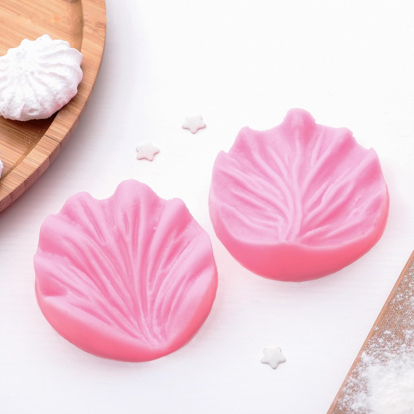 Молд «Лист герани», 2 части, 7,5×7 см, цвет МИКС