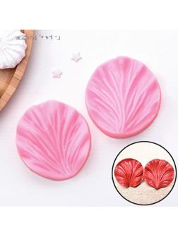 Молд «Лист герани», 2 части, 7,5×7 см, цвет МИКС