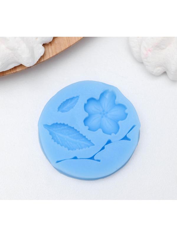 Молд «Цветок, лист и веточка», 5,5×0,9 см, цвет МИКС