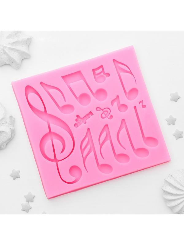 Молд «Ноты», 11,5×11 см, цвет МИКС