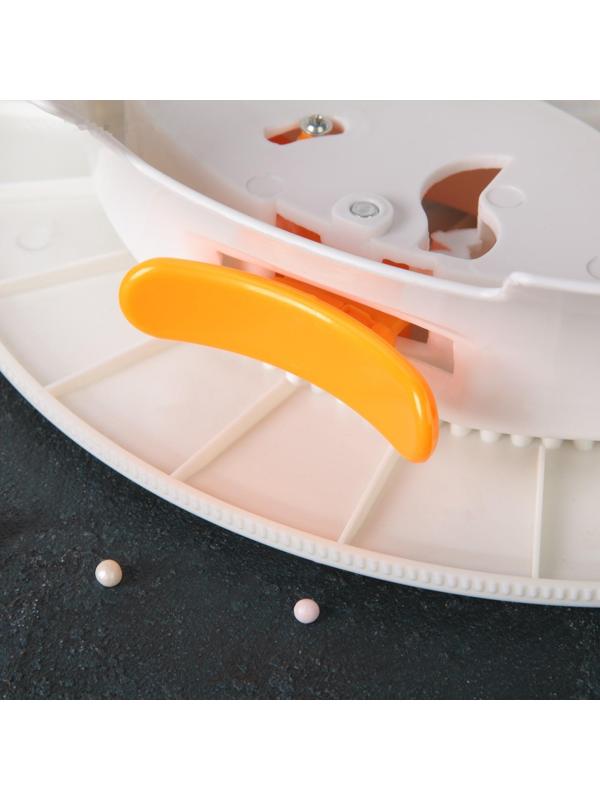 Подставка для торта вращающаяся, 28,5×7,5 см, с рычагом-блокиратором вращения,с разлиновкой