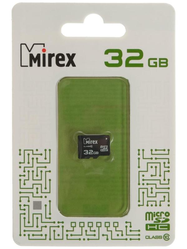 Карта памяти Mirex microSD, 32 Гб, SDHC, класс 10