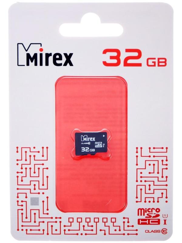 Карта памяти Mirex microSD, 32 Гб, SDHC, UHS-I, класс 10