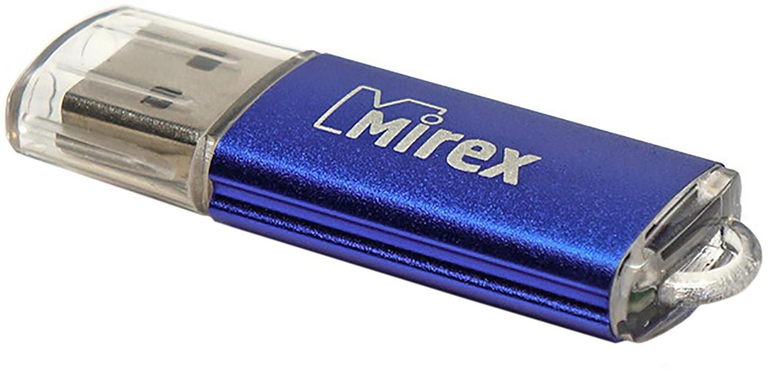 Флешка Mirex UNIT AQUA, 32 Гб, USB2.0, чт до 25 Мб/с, зап до 15 Мб/с, синяя
