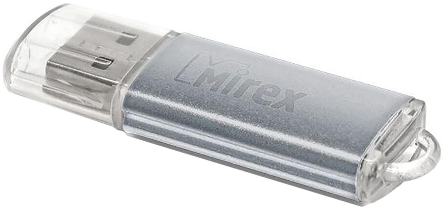Флешка Mirex UNIT SILVER, 32 Гб, USB2.0, чт до 25 Мб/с, зап до 15 Мб/с, серебристая
