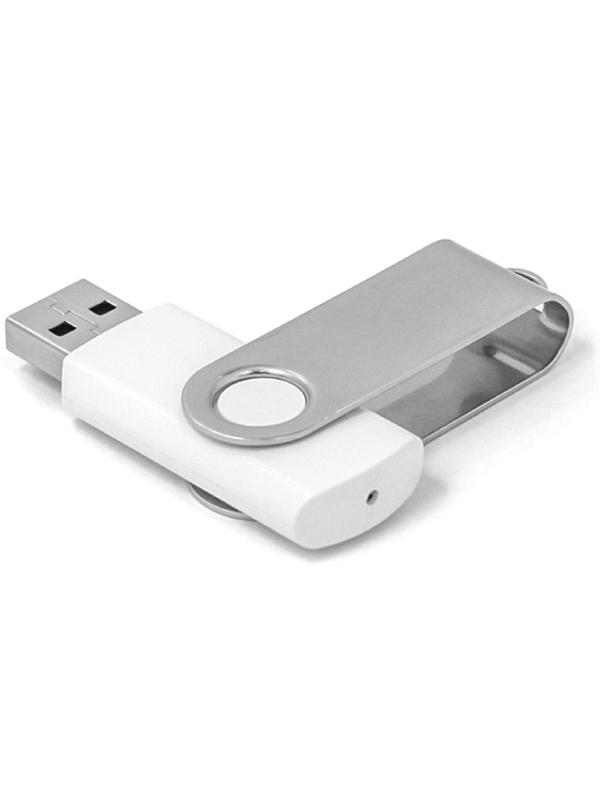 Флешка Mirex SWIVEL WHITE, 32 Гб, USB2.0, чт до 25 Мб/с, зап до 15 Мб/с, белая