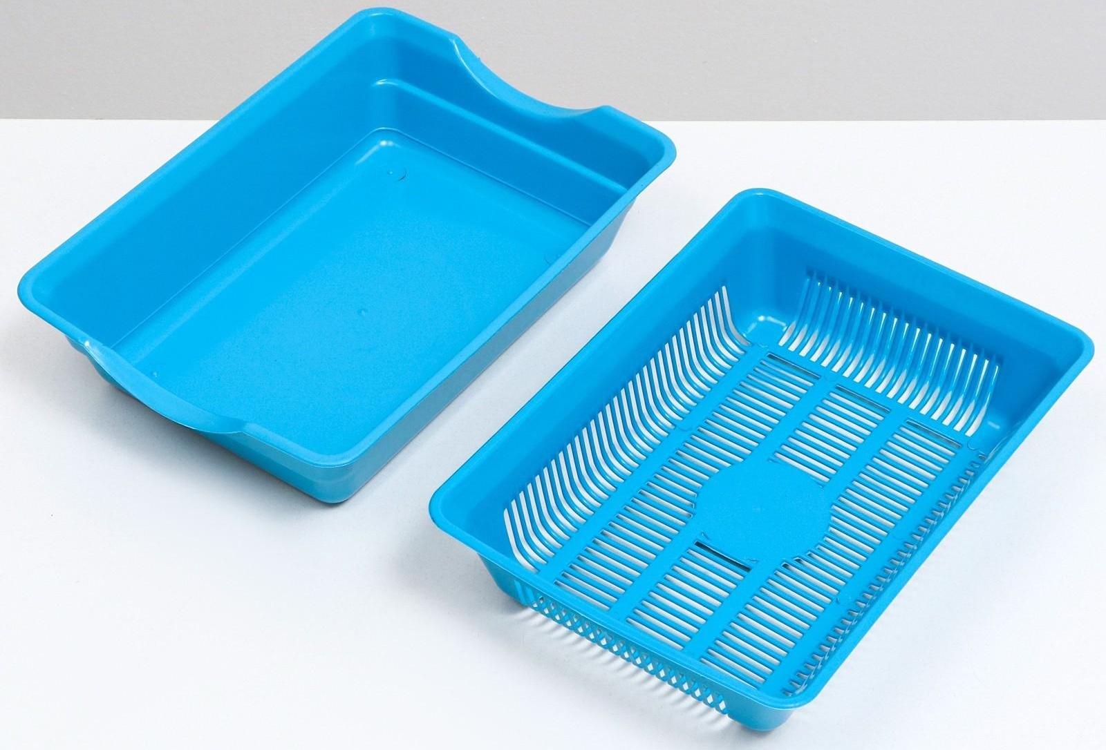 Туалет глубокий с сеткой 36 х 25 х 9 см, голубой