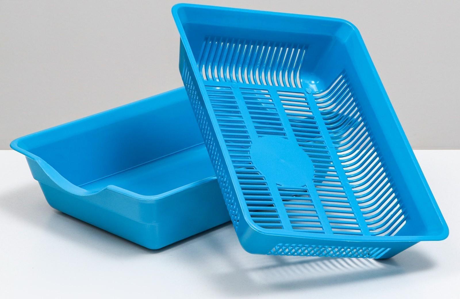 Туалет глубокий с сеткой 36 х 25 х 9 см, голубой