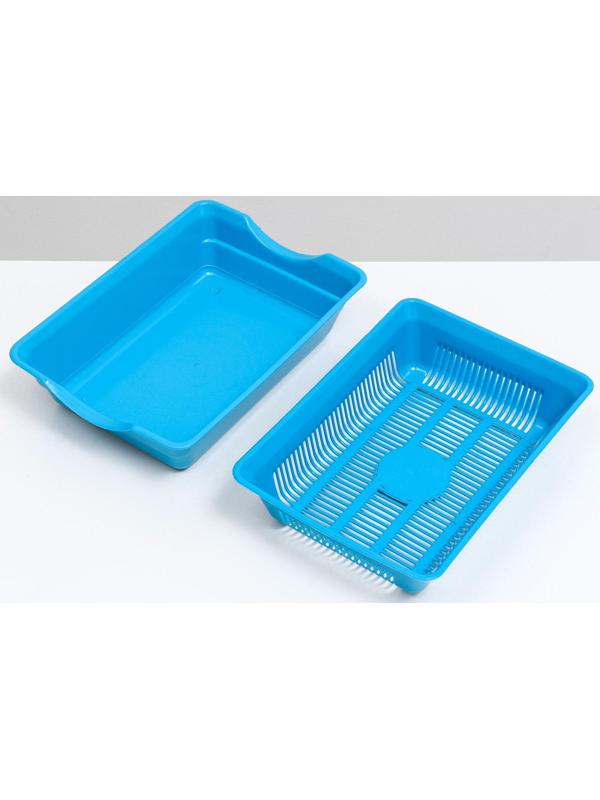 Туалет глубокий с сеткой 36 х 25 х 9 см, голубой