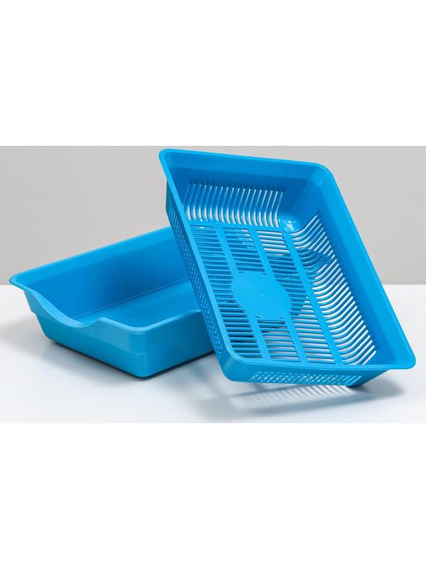 Туалет глубокий с сеткой 36 х 25 х 9 см, голубой