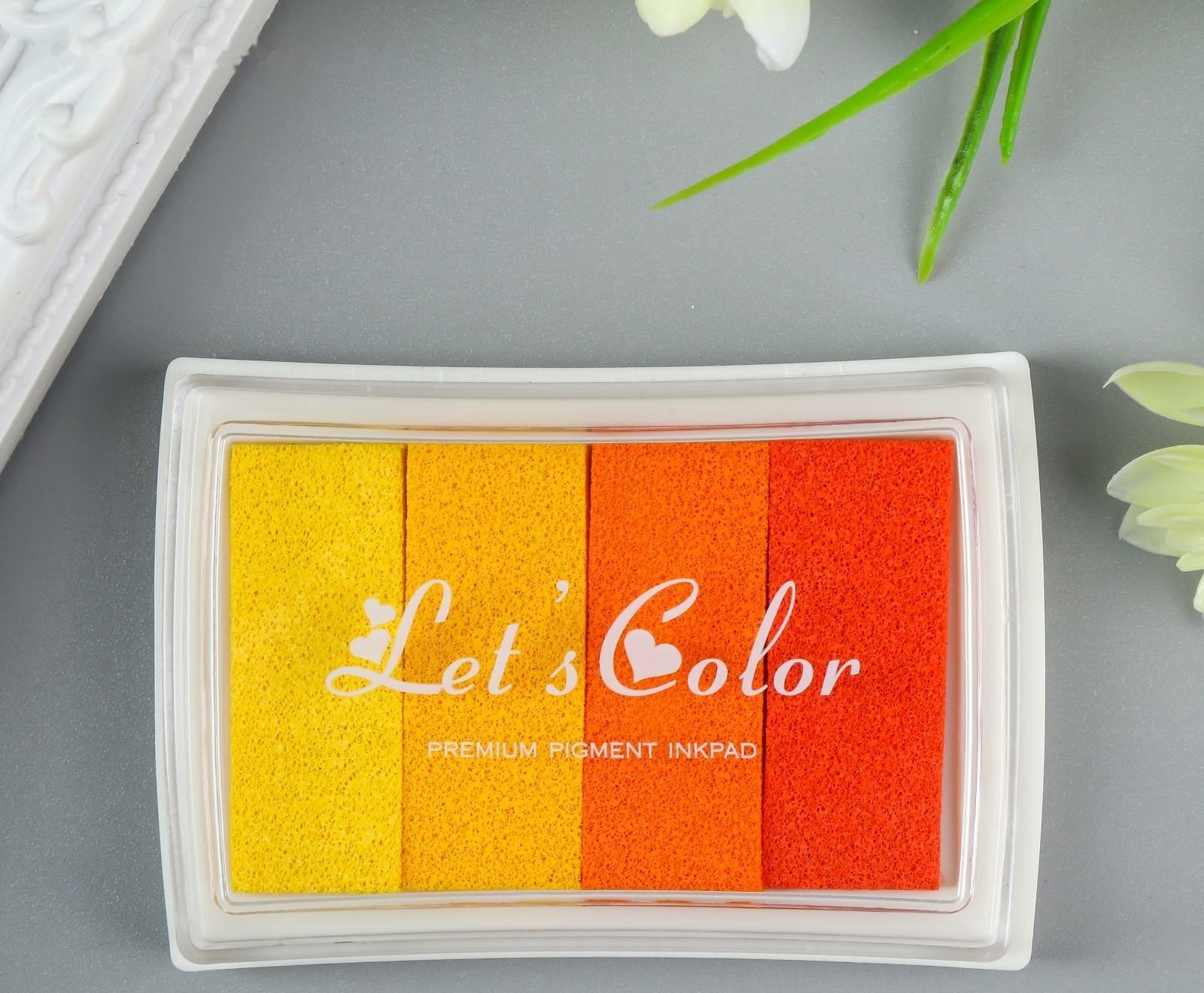 Штемпельная подушка 4 цвета 