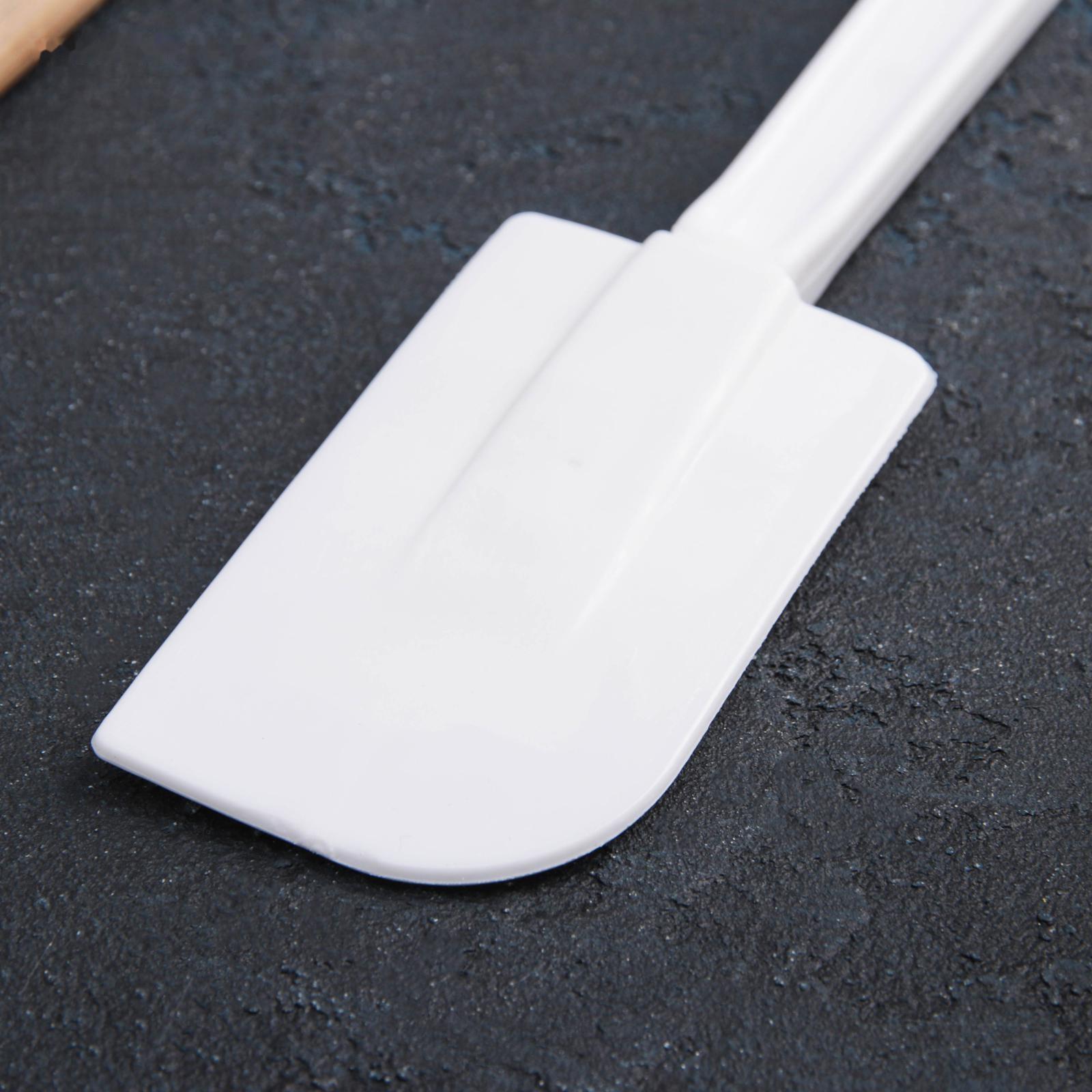 Лопатка силиконовая, 25×5,5×1,5 см, ручка белая
