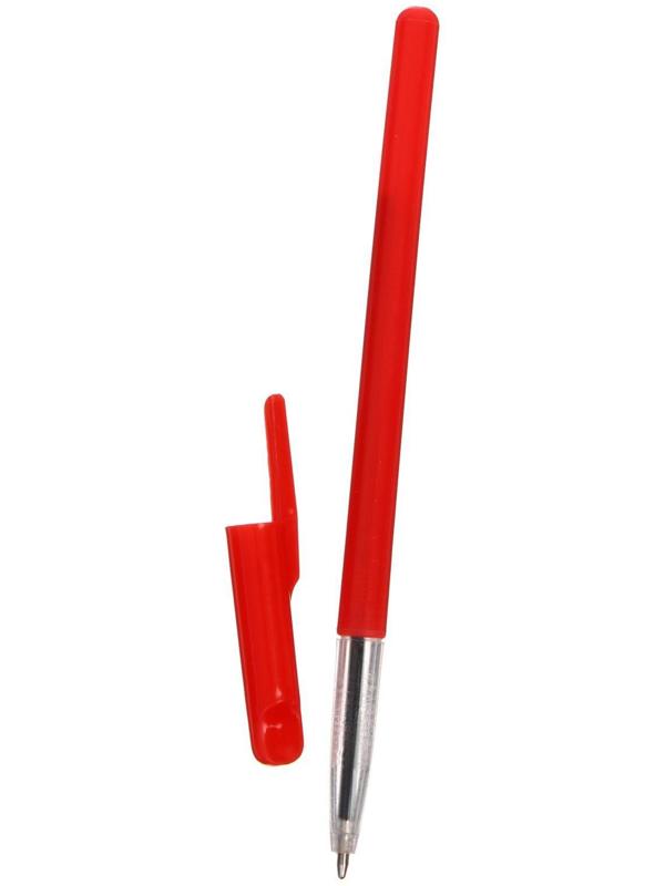 Ручка шариковая, 0.5 мм, стержень красный, корпус красный